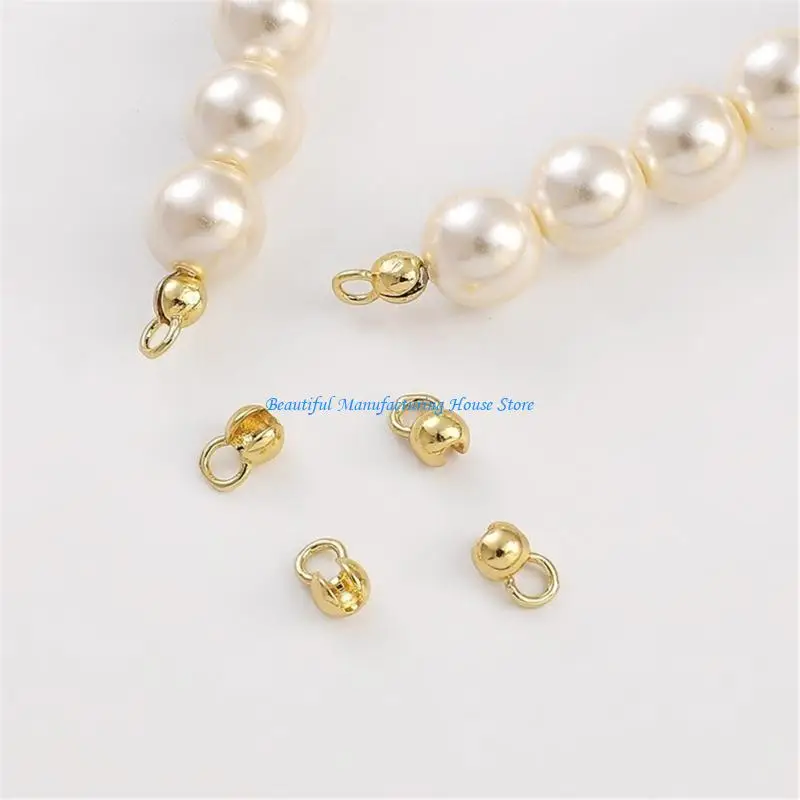 E56A مجموعة من 10 وصلات سلسلة كروية ذات مشبك تثبيت عملي للأساور والقلائد المصنوعة يدويًا ومستلزمات المجوهرات