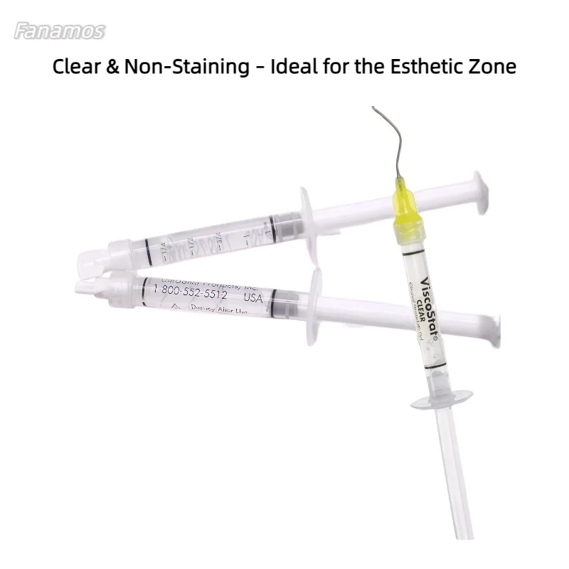 ViscoStat Clear Dental Hemostatic Gel, 25% Aluminum Chloride for Bleeding Control, Non-Staining for Restorative Dentistry