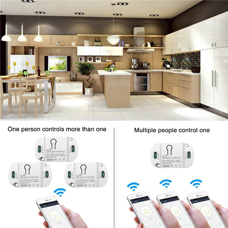 BTLIFE-2X Tuya Wifi Smart Switch 10A Wireless Timer Smart Home LED Light Smart Life APP Voice Control Automation Module