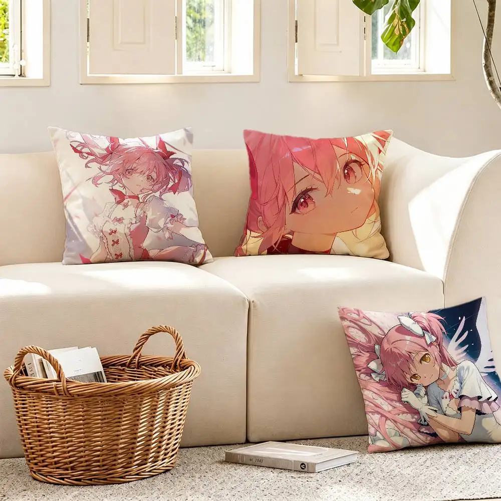 P-Puella M-Magi Madoka M-Magica Pillow Case Cushion Cover Throw Pillow Case For Car Sofa