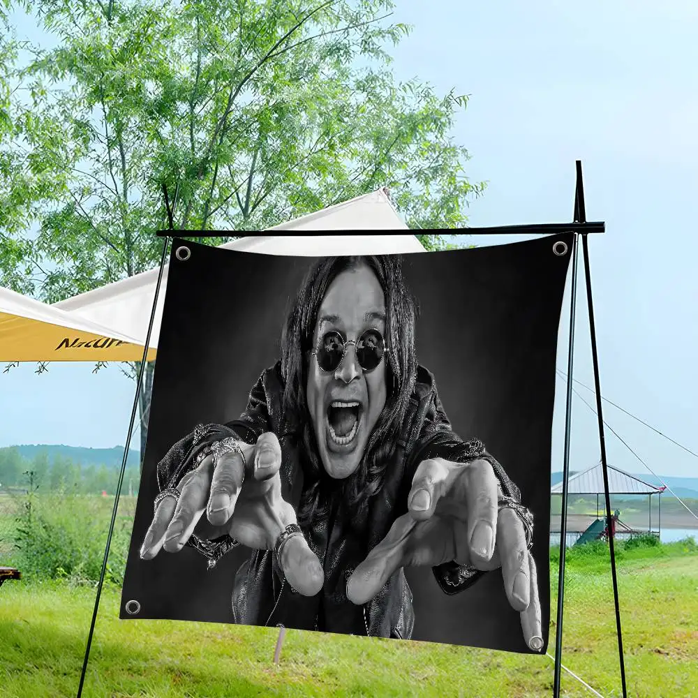 Classic Rock Singer O-Ozzy O-Osbourne Small Size Cheerleading Banner Hand Pulled Flag Outdoor Atmosphere Flags