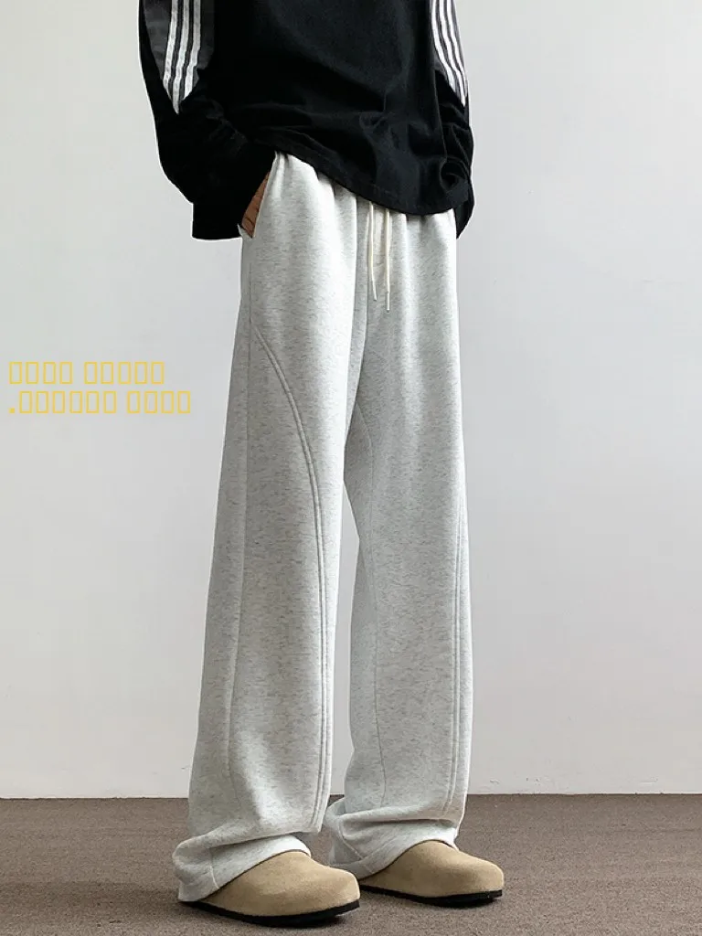 

Men's Winter Thiened Fce Lined Trousers American Sle Loose Fit Cargo Pants Casual Long Trousers Workwear Sweatpants