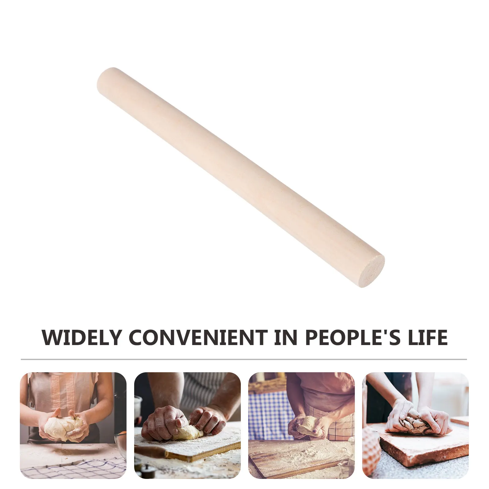 

28 CM Dough Rolling Pin Dumpling Skin Maker Wooden Dowel Dumplings Roller