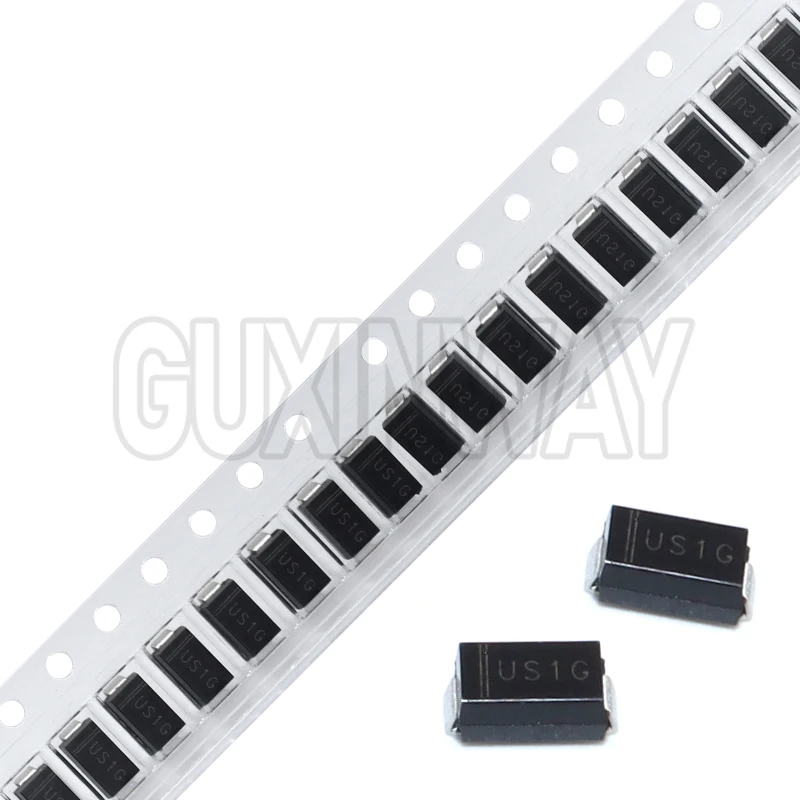100PCS RS1D RS1G RS1J RS1M SMA DO-214AC 1A 200V 400V 600V 1000V FR104 FR107 SMD Fast Recovery Rectifiers Diode