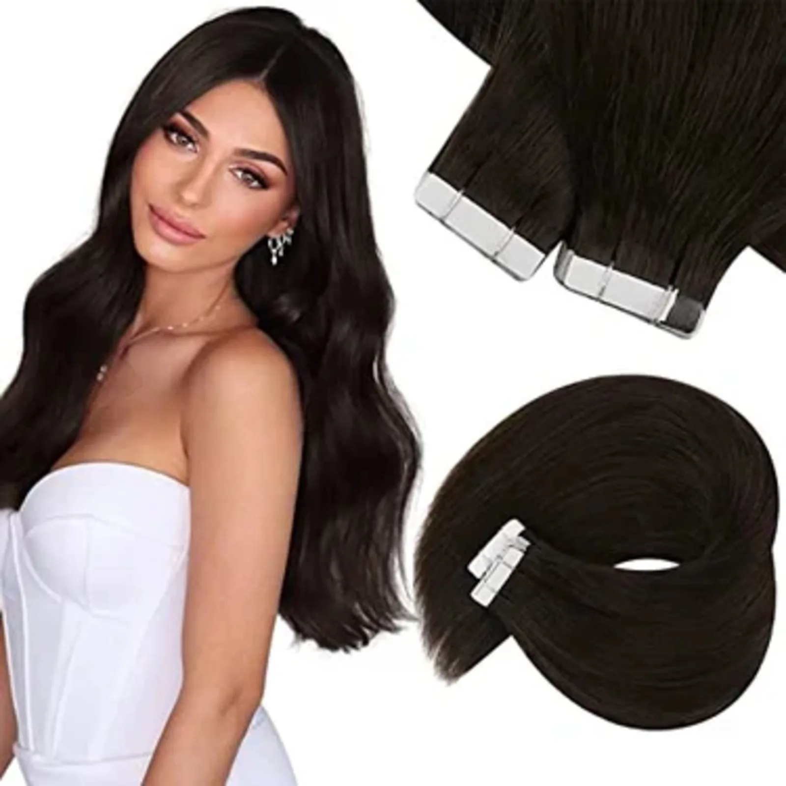 Youngsee Virgin Hair Tape in Human Hair Luxurious For Hair Loss New Color 14-24inch 10Pcs For Salon Quality Brazilian Hair