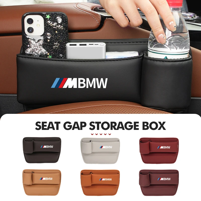 Car Seat Srat Filler Wallet Phone Gap Slit Pocket Storag Box For BMW E84 E87 E90 E91 E92 E93 F10 F20 F30 F40 F15 F25 F26