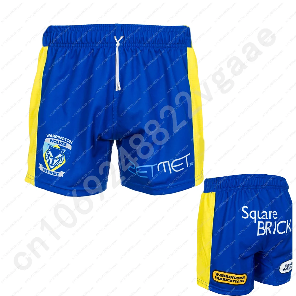 2025 Rugby Jersey Men Clothes Sweatpants Team Boys Tee Top Trousers Train Warriors Pants Home Adult Warrington Wolves Shorts New