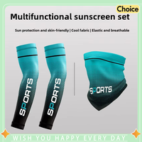 Men Ice Silk Cooling Arm Sleeves Summer UV Sun Protection UPF50+ for Cycling Motorcycle Fishing Outdoor Breathable Arm Guards