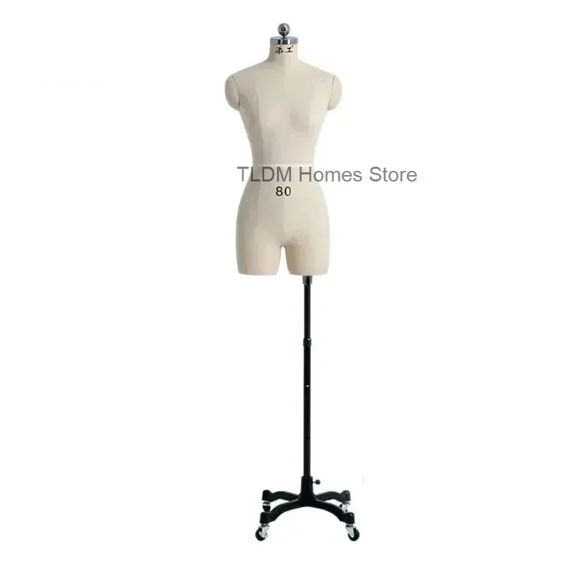 Linen Cover Body Female Mannequins with Legs for Clothing Design Bust Sewing Tailor Mannequin Dress Display Stand Can Pin