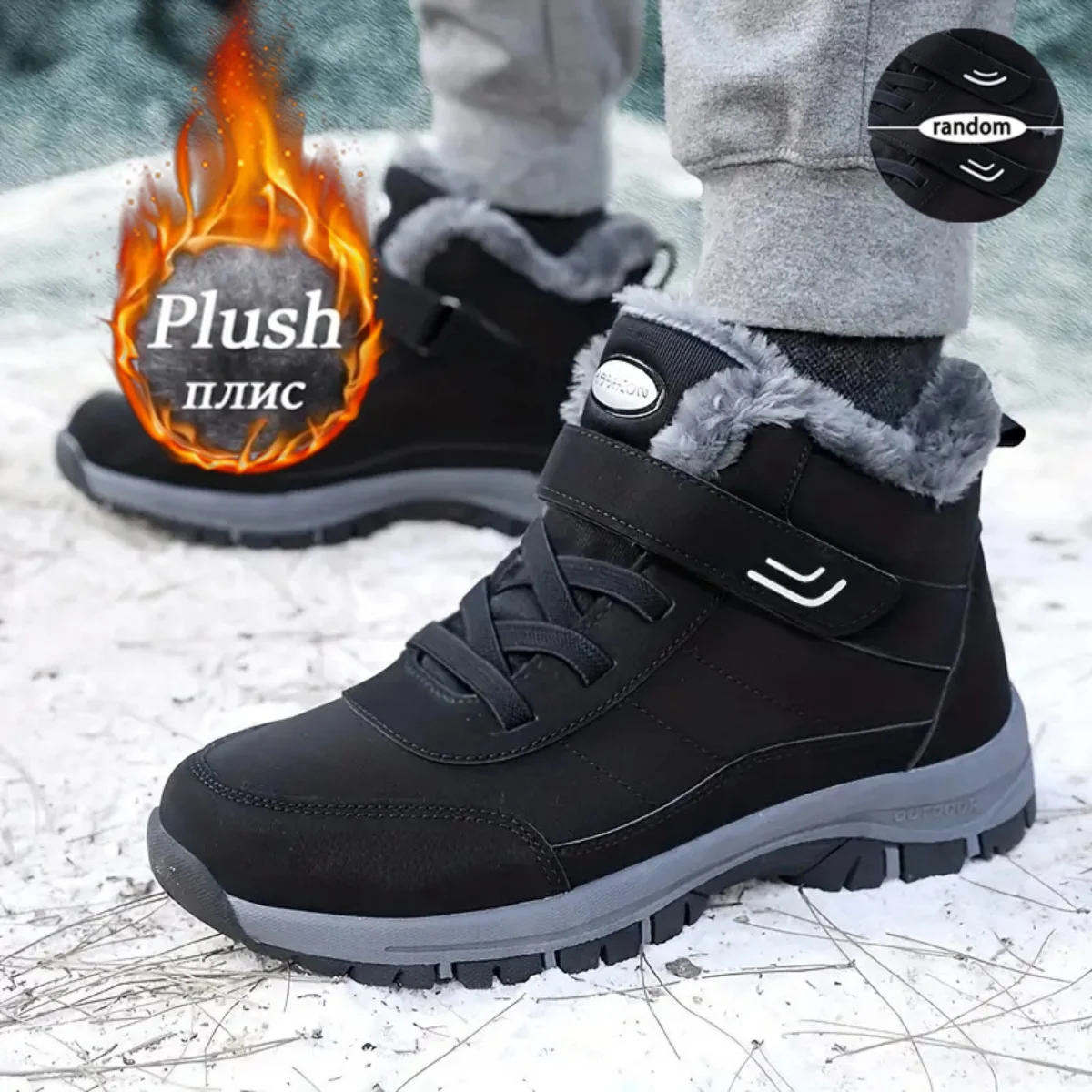 Plus Size 47 Winter Men Women Snow Boots Army Shoes Outdoor Hiking Desert Work Safety Casual Desert Shoes Ankle Boots Man Boots