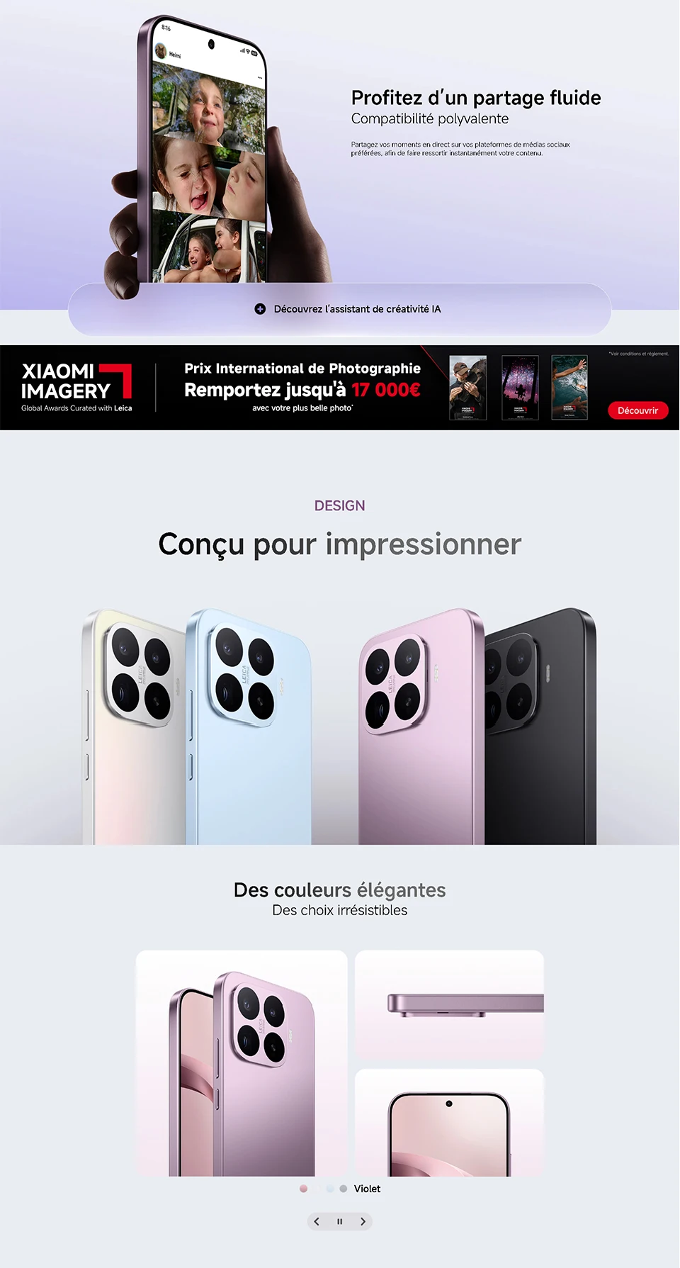 Xiaomi 17T 5G, NFC, MediaTek Dimensity 8500-Ultra, 6.59 inches, 120 Hz, 50 MP Leica main camera, 6500 mAh battery, IP68