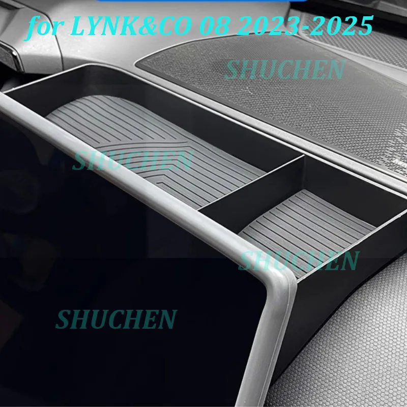 

Автомобильный ящик для хранения за экраном для LYNK & CO 08 2023-2025, верхняя коробка для салфеток на приборной панели, ящик для хранения из АБС-пластика, аксессуары для интерьера