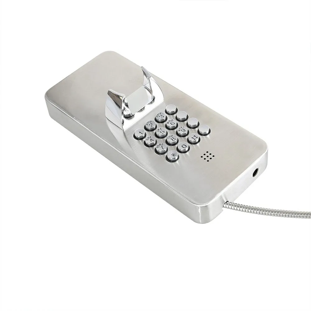 J&R Public Emergency Telephone Stainless Steel Full Keypad Inmate Prison Phone