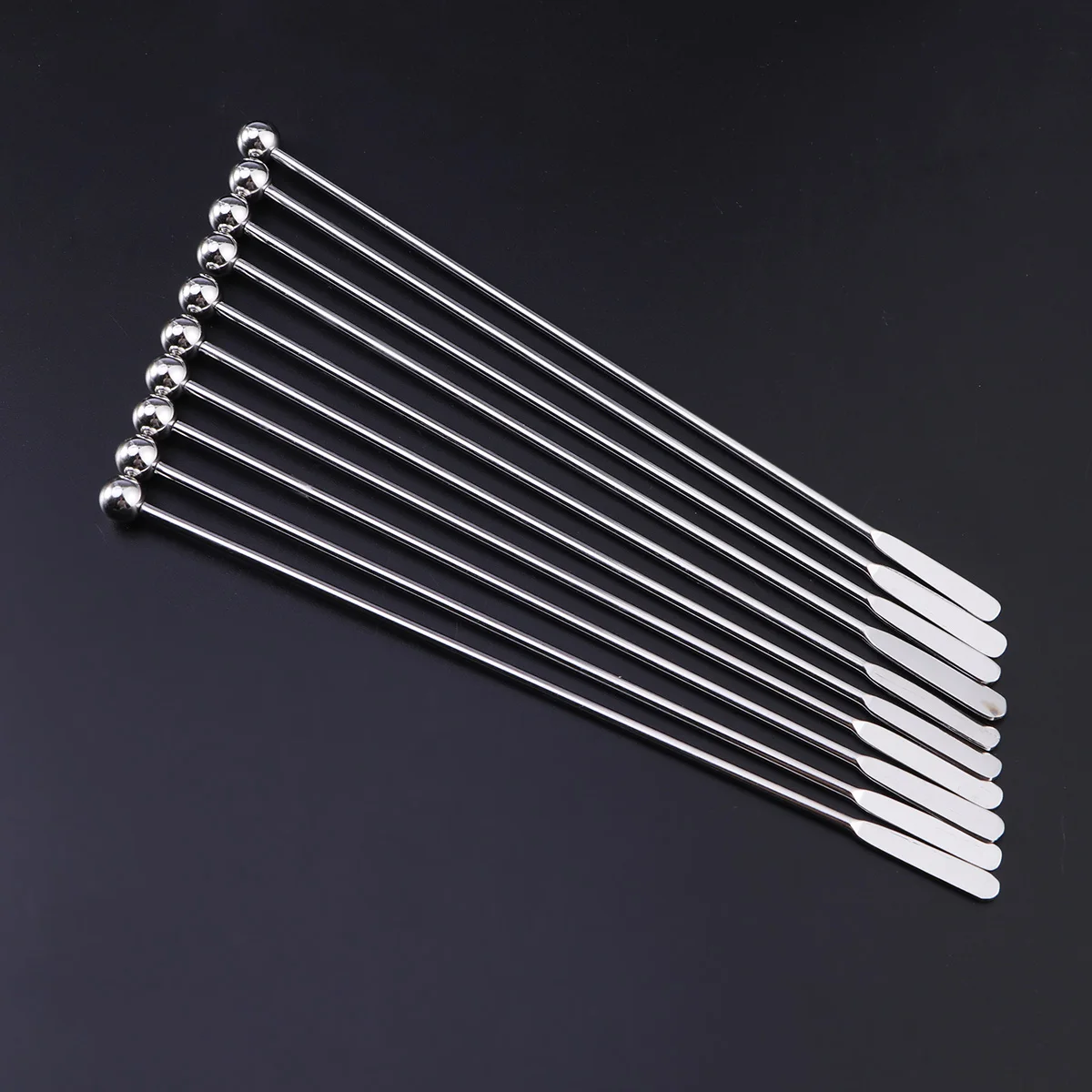  10 Pcs Coffee Stir Sticks Stainless Steel Stirring Rod Stirrers Old Fashioned Beverage Cocktail Drink Mixing Silver Mixers Bar