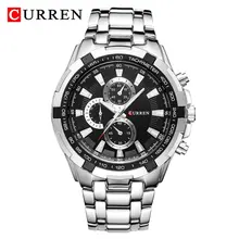 CURREN 8023 쿼츠 시계 남성 방수 스포츠 군사 시계 남성 비즈니스 스테인레스 스틸 손목 시계 남성 시계 reloj hombre