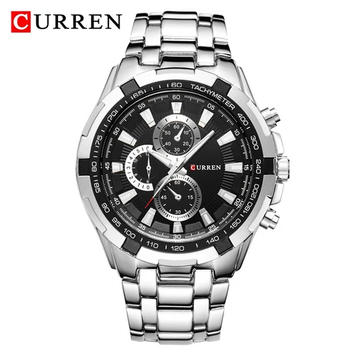 Reloj de cuarzo CURREN 8023 para hombre, relojes militares deportivos resistentes al agua, reloj de pulsera de acero inoxidable para negocios para hombre, reloj para hombre