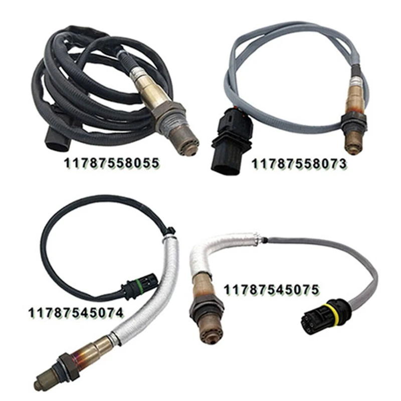 Sensor de oxígeno de 4 piezas para coche BMW, accesorio de medición de oxígeno hacia arriba y hacia abajo, para BMW E83, E90, E91, E92, E93, 128I, 11787558073,11787558055,11787545075,11787545074 piezas