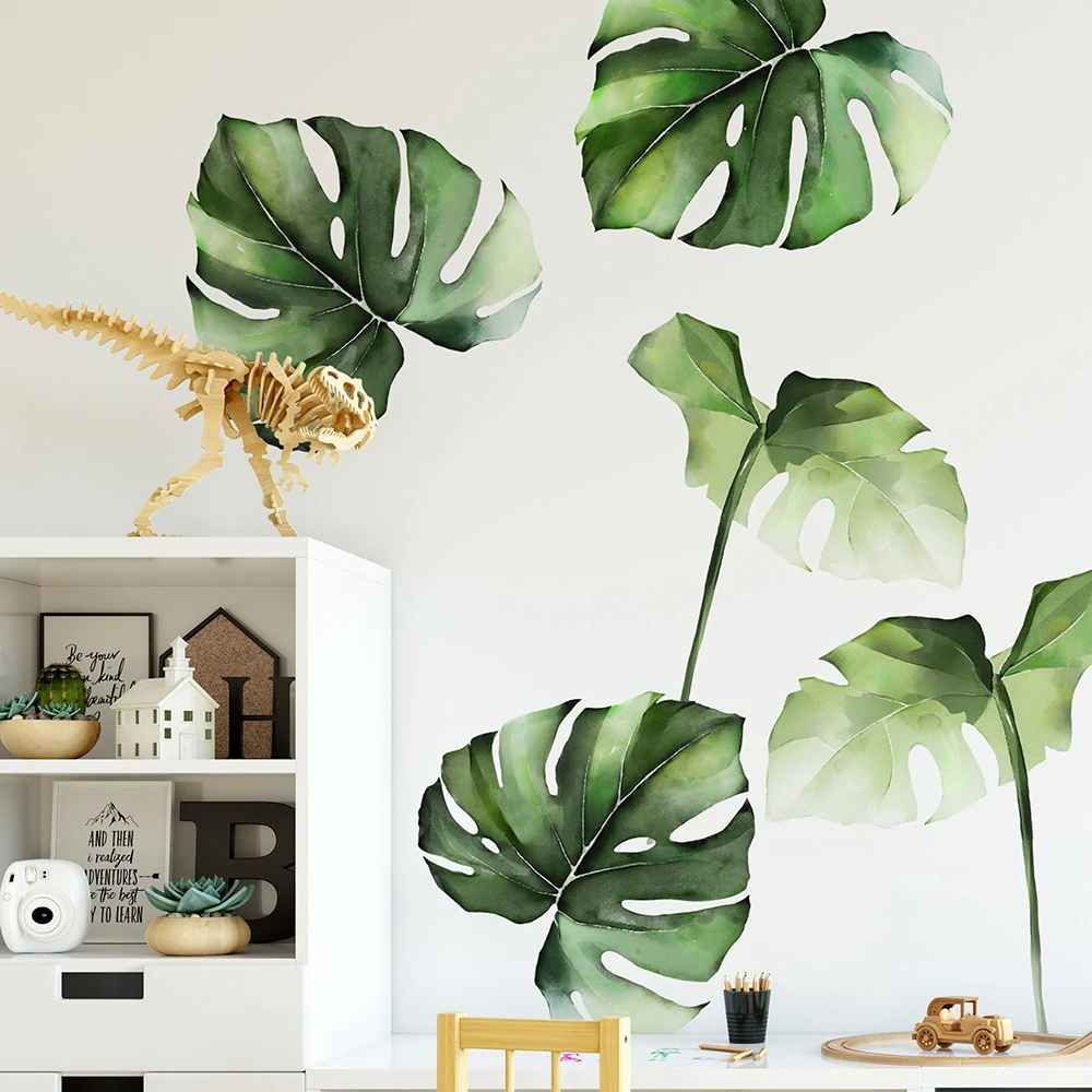 Pegatinas de pared de hojas de - Monstera Thai Constellation reseña y precio