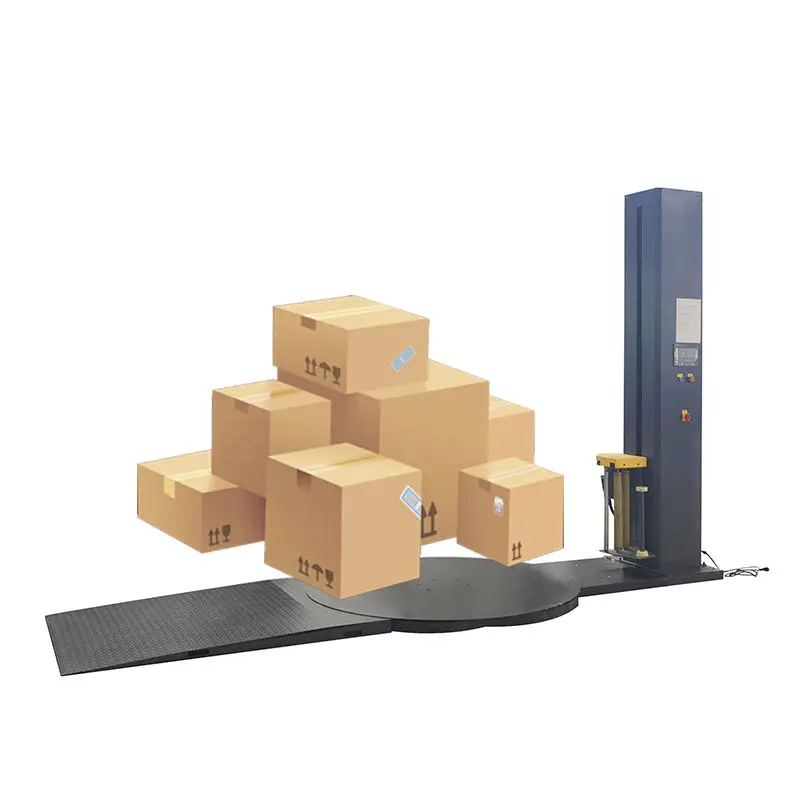Warehouse Pallet Packaging Equipment Heavy Duty Turntable Pallet Stretch Wrapper for Cargo Shipment
