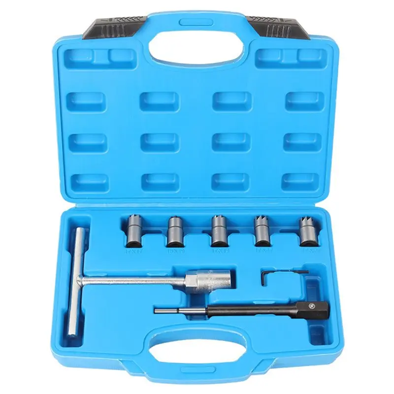 

Набор инструментов для обработки седел форсунок, универсальный, для дизельных двигателей, для авторемонта и обслуживания, инструменты для седел автомобильных форсунок