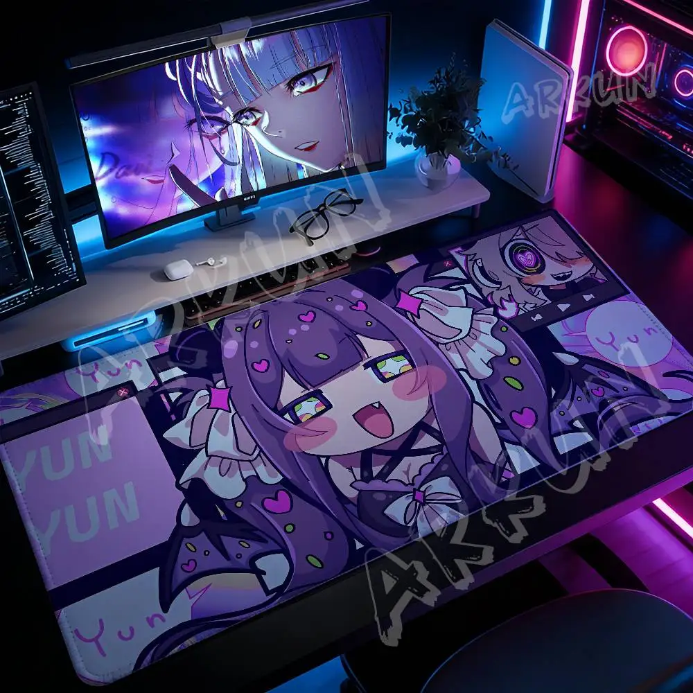 Fashion Rhythm-Based Visual Novel Game Yunyun Syndrome Large Gaming Mouse Pad XXL 900X400 Gamer Computer Table Mat