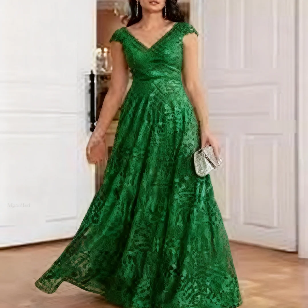

Customized Luxury V-Neck Green Sequins Evening Dress formal evening dresses birthday party prom gowns for women