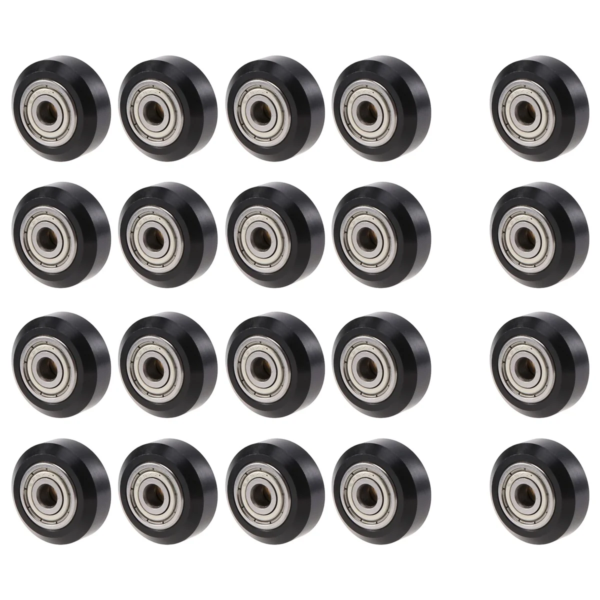 20Pcs/Slot POM Plastic Wheel Pulleys Ball Bearings 625ZZ 3D Printer Parts Round Idler Gear Perlin Part V 3D Printer Accessories