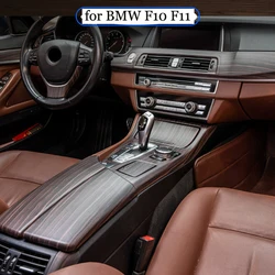 LHD For BMW 5 Series F10 F11 wood grain central armrest box cover storage box gear position panel decoration cover auto parts