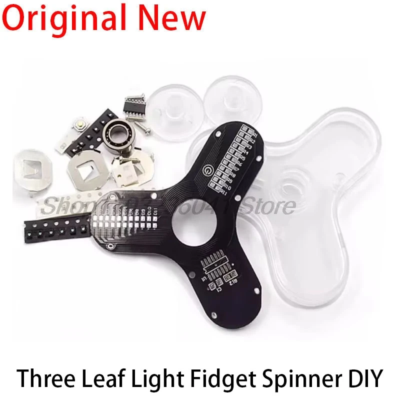 DIY Fidget Top Kit Fingertip Gyros with LED Light DIY Soldering Project Practice Solder Assembly DIY Electronic Kit