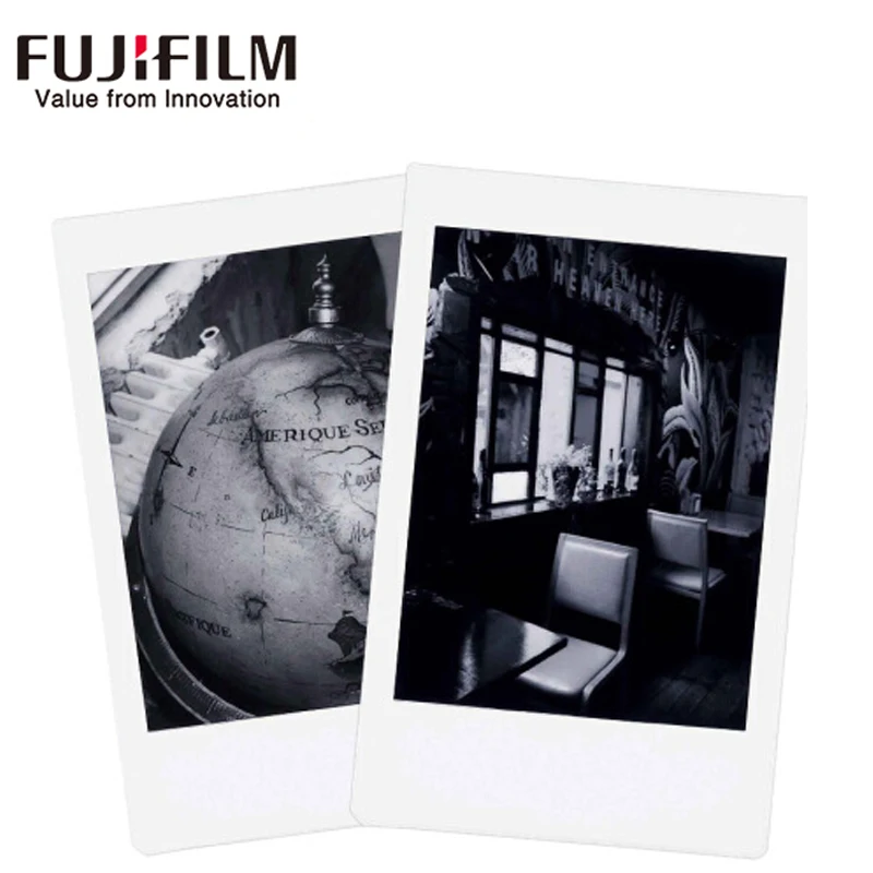 10-100 Sheets Fujifilm Fuji Instax Mini 12 11 Black And White Monochrome Films for Instant Mini 8 9 7s 25 EVO Camera Photo Paper