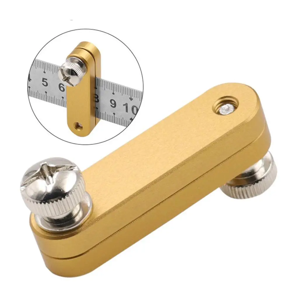 

Gifts Aluminium Alloy DIY Woodworking Tool Steel Ruler Positioning Block Woodworking Ruler Scriber Ruler Square Marking