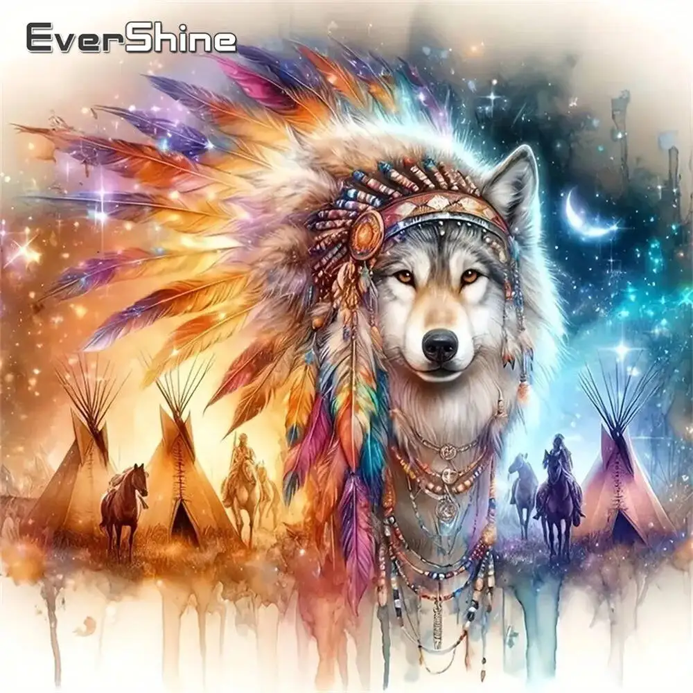 Evershine Diamant-Gemälde, Hund, Tier, Cartoon, komplett, quadratisch, rund, Diamant-Mosaik, Badezimmer, DIY-Bastelset, Heimdekoration