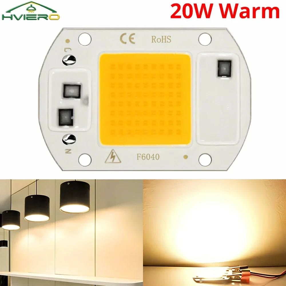 

1PCS COB LED Lamp Chip AC 220V Bulb 10W 20W 30W 50W IP65 High Power Smart IC DIY Flood Light Bulbs Spotlight Outdoor Chips Lamps
