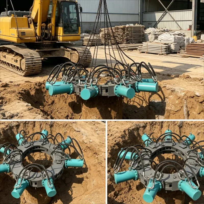 Customized Concrete Cutter Hydraulic Pile Breaker Excavatorattachment Square Pile Modular Heavy