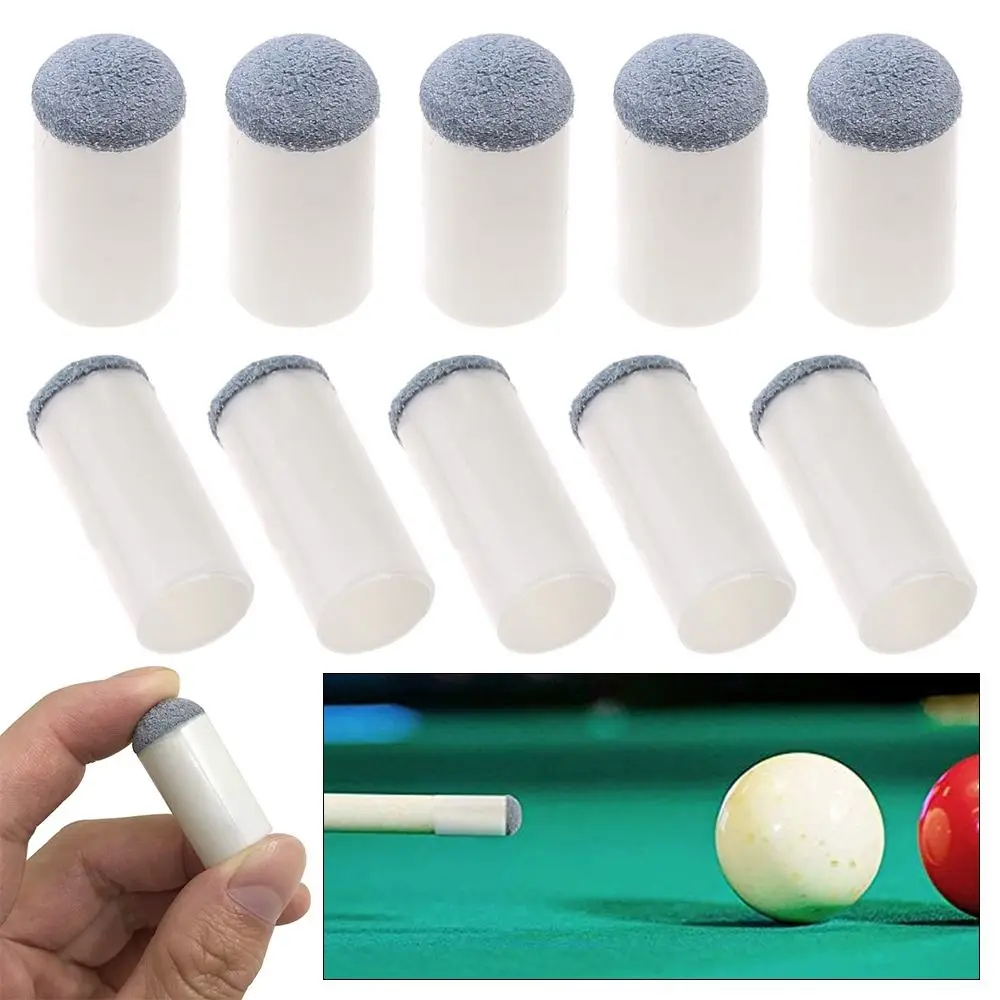 10Pcs/pack Slip-on Billiards Cue Tips 9/10/11/12/13mm Replacement Cover Tip Protector Snooker Accessories Plastic Pool Cue Stick