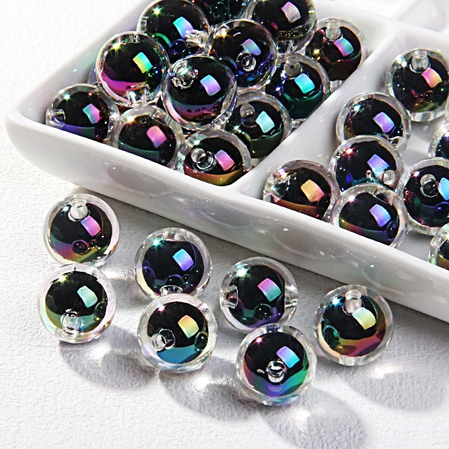 8mm 100pcs DIY beads with multiple colors and scattered beads. Can be used for accessories such as bracelets, necklaces, etc view 3