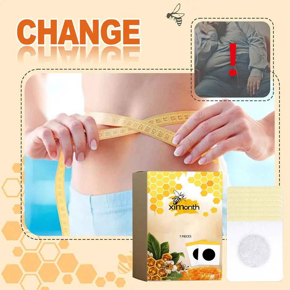 1/2/3PCS Bee Patch, Belly Patch, Bee Lymphatic Drainage Women Body Slimming Patches, Navel Sticker, Sweatproof 7Pcs