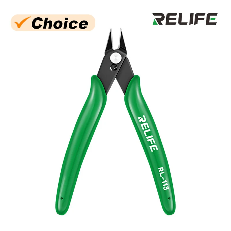 RELIFE RL-113 Precision Diagonal Pliers Non-slip Insulating Sleeves Tapes Cable Cutting Tool Electronic Repair Wire Cutter