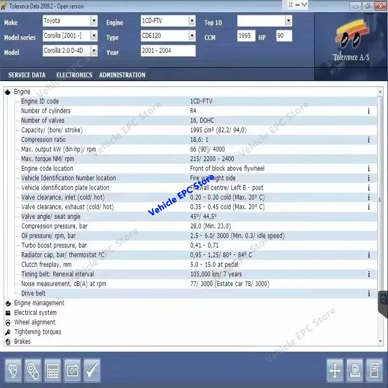 Newest Auto Car Software Tolerance Data 2009.2 Auto Repair Program Data with Free Keygen Install Video Guide Car Repair Software