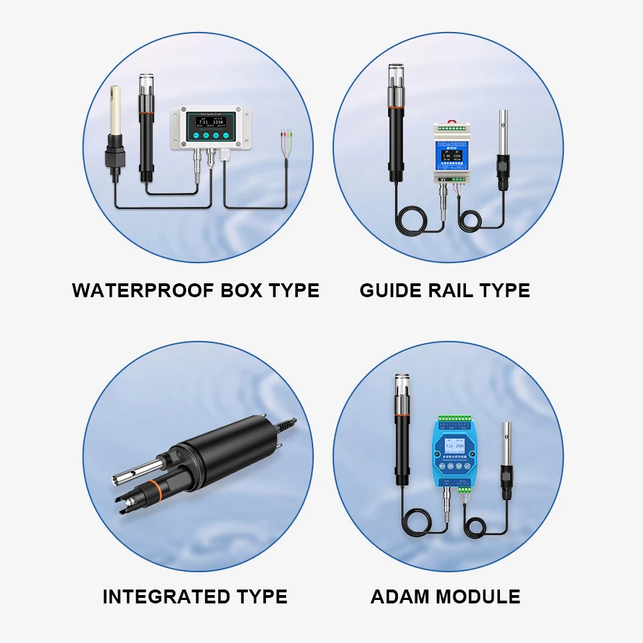Test rapide industriel de qualité de l'eau 2 en 1, hydroponique, traitement des eaux usées, capteur PH ORP en ligne