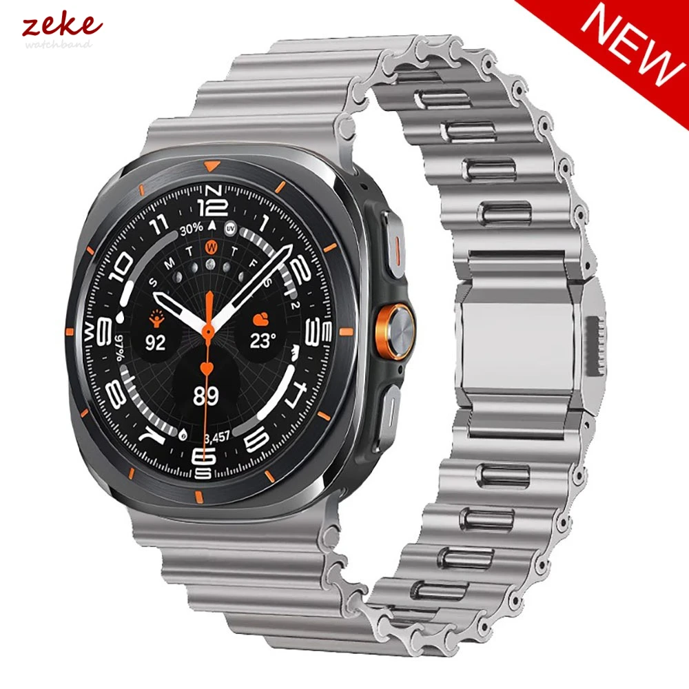Ocean Strap for Galaxy Watch Ultra2 1 2025 47mm Stainless Steel Band Magnetic Buckle DLC Coating Metal Watchband Bracelet Correa