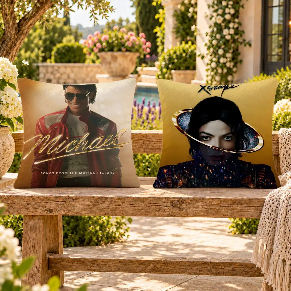 Singer Pop Michael Jackson Cushion Cover Soft Plush Throw Pillow Cover Washable Sofa Bed Patio Chair Home Decor
