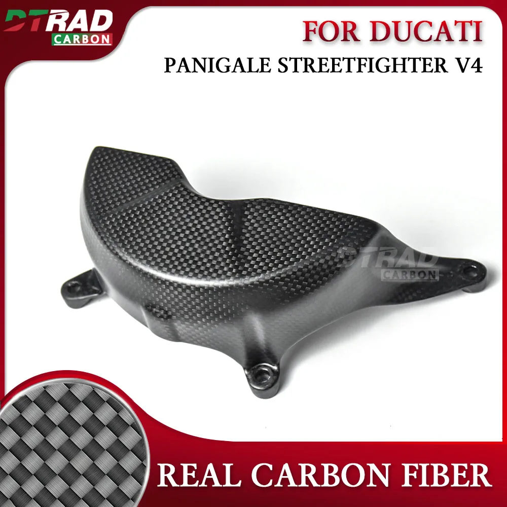 

For DUCATI V4R Panigale Streetfighter V4 V4S V4SP Accessories Carbon Fiber Left Engine Crankcase Protection Cover Cap FairingKit