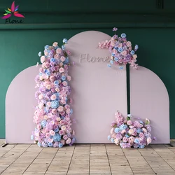 Decoration Mariage High Quality Sztuczne Kwiaty KT Board Silk 3pcs/set Artificial Floral Arrangement Purple Pink Rose Flowers