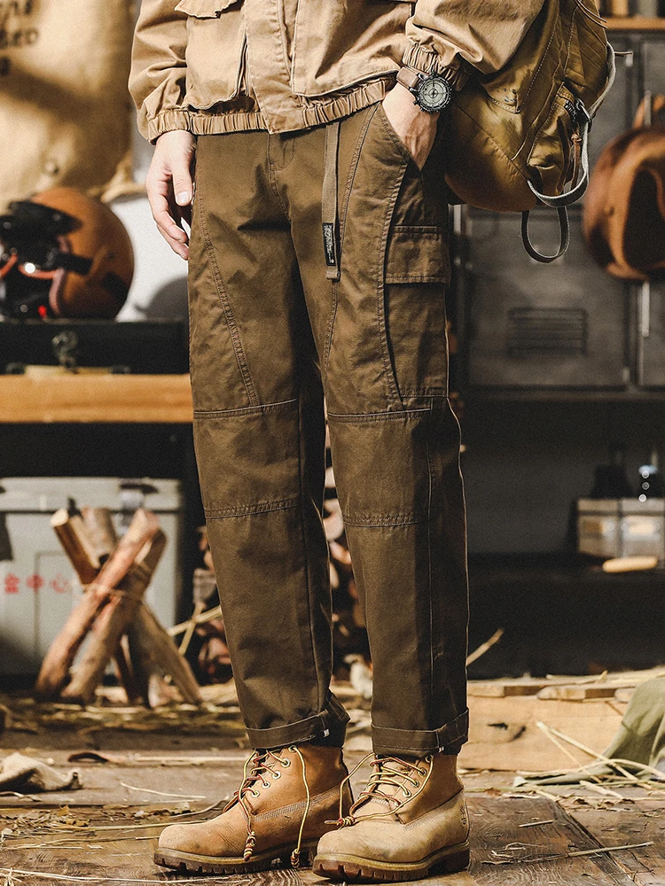 

Американская рабочая одежда в стиле ретро, брюки, мужские свободные прямые повседневные хлопковые брюки для путешествий на открытом воздухе, весна-осень, новый модный бренд