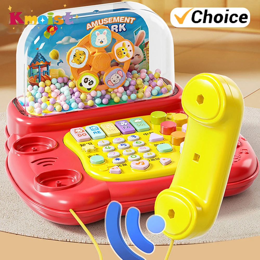Jouet de téléphone électrique, dessin animé, Piano, musique, activité lumineuse, multifonctionnel, jouets d'apprentissage musical pour enfants, cadeaux de noël