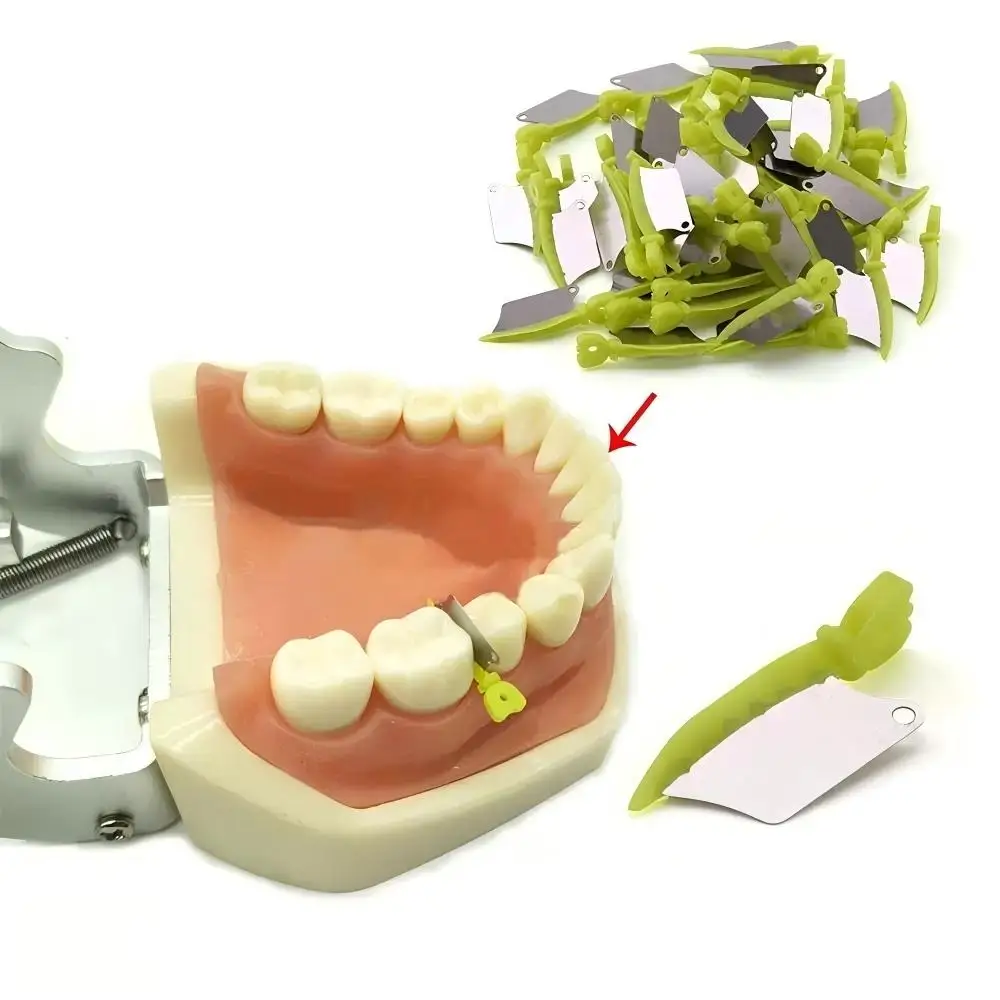 

50Pcs/Box Dental Interproximal Wedge Guard Kit with Steel Matrix S/M/L & Wedge Knife for Professional Dental Restoration