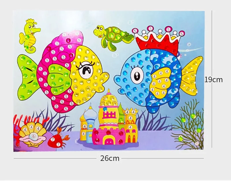 5~20pcs Children DIY Diamond Stickers Kids Stickers Gift Handmade Crystal Paste Painting Mosaic Puzzle Toys Random Color TMZ