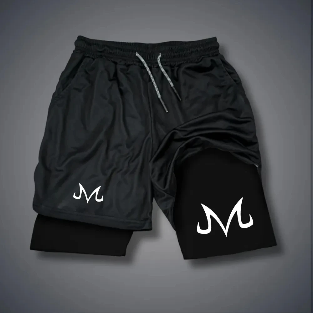 

2025 Dragon Ball Animation GOKU Peripheral Printing Men's and Women's Double Shorts Summer Fashion Sports Comfortable Short