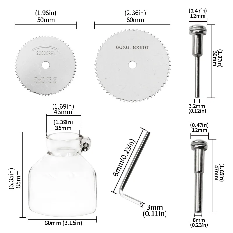 Multifunctional High Speed Steel Cutting Blade Woodworking Plastic Saw Blade Electric Drill Mini Slice PVC Acrylic Cutting Tool